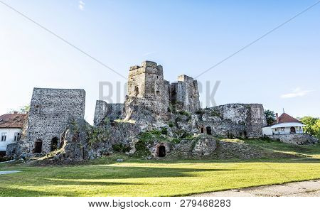 Ruins Of Levice Castle, Slovak Republic. Architectural Theme. Travel Destination.