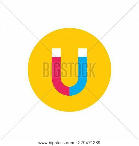 Magnet - Concept Icon In Flat Graphic Design Style. Sign For Website, Mobile Application, Presentati
