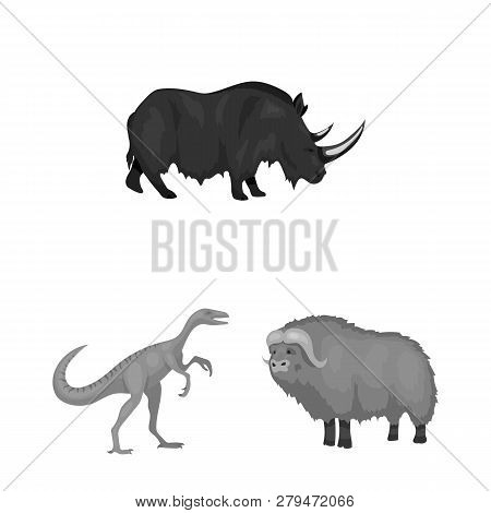 Vector Illustration Of Animal And Character Symbol. Set Of Animal And Ancient  Stock Vector Illustra