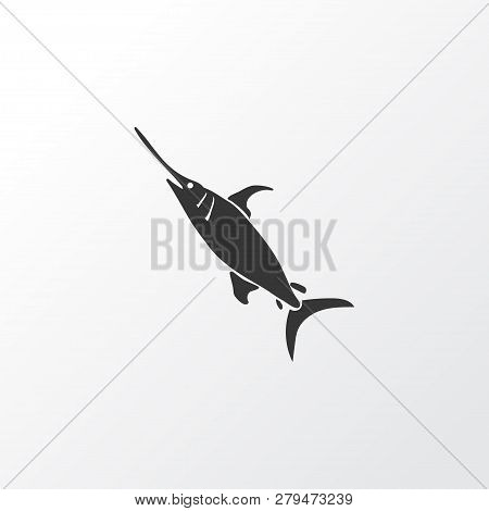 Swordfish Icon Symbol. Premium Quality Isolated Marlin Element In Trendy Style.