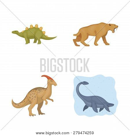 Vector Design Of Animal And Character Symbol. Collection Of Animal And Ancient  Vector Icon For Stoc