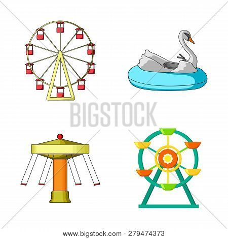 Isolated Object Of Fun And Horse  Sign. Set Of Fun And Circus Vector Icon For Stock.