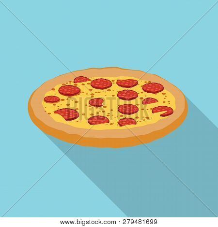 Vector Illustration Of Pizza And Food Icon. Set Of Pizza And Italy Vector Icon For Stock.