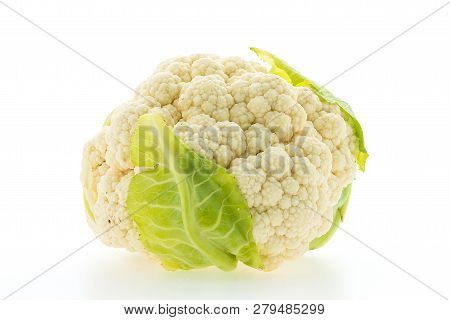 Image Of Cauliflower Isolated On White Background