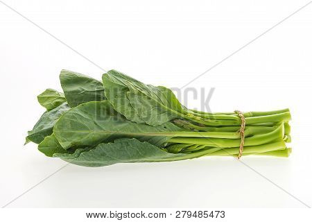 Chinese Broccoli Vegetables Isolated On White Background