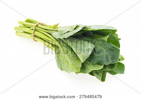 Chinese Broccoli Vegetables Isolated On White Background