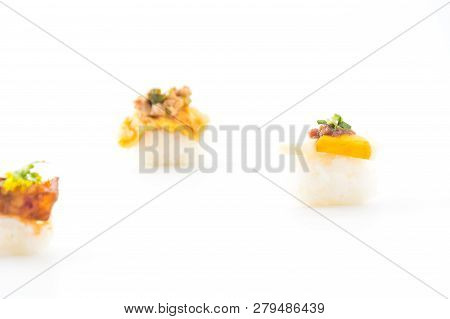 Egg With Shrimp Paste Sauce Sushi - Fusion Food