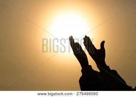 Christian Woman  Hands Praying To God  Woman Pray For God Blessing To Wishing Have A Better Life. Be