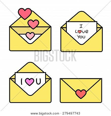 Letters Of Love Set Love Mail Heart