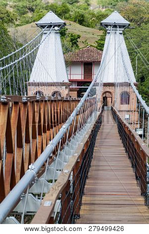Puente De Occidente Western Bridge In Santa Fe De Antioquia, Colombia