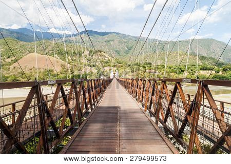 Puente De Occidente Western Bridge In Santa Fe De Antioquia, Colombia