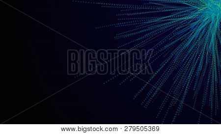 Abstract Speed Background. Centric Motion Of Star Trails. 3d Rendering. Starburst Dynamic Lines Or R
