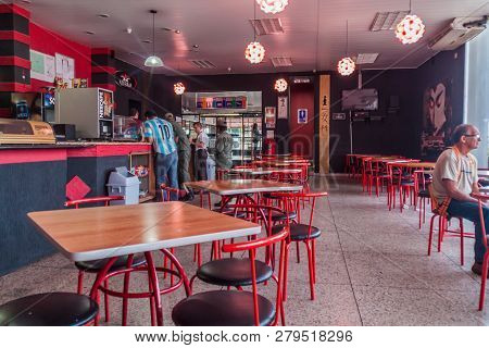 Ciudad Bolivar, Venezuela - August 16, 2015: Restaurant In The Airport Of Ciudad Bolivar, Venezuela