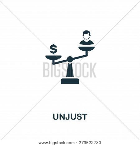 Unjust Icon. Premium Style Design From Corruption Icon Collection. Pixel Perfect Unjust Icon For Web