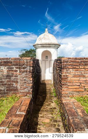 Small Tower At St. Joseph Sao Jose Fortress In Macapa, Brazil