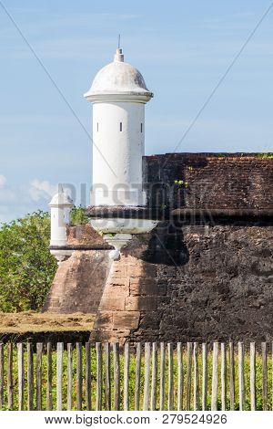 Small Tower At St. Joseph Sao Jose Fortress In Macapa, Brazil