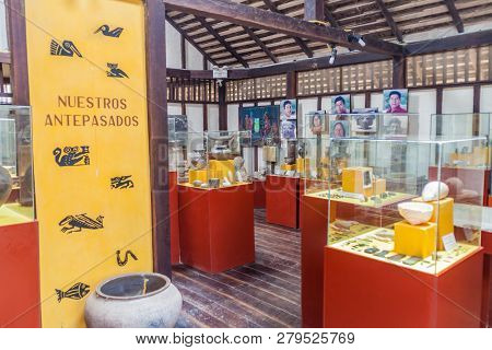 Agua Blanca, July 3, 2015: Archaeological Museum In Agua Blanca Village In Machalilla National Park,