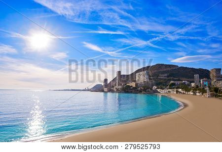 Albufereta beach of Alicante in Costa Blanca of Spain