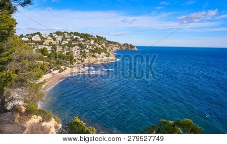 Benissa cala Baladrar beach aerial from Alicante also Benisa in Spain