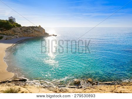 Campello of Alicante Cala Coveta Fuma beach in Spain at Costa Blanca