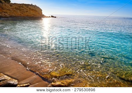 Campello of Alicante Cala Coveta Fuma beach in Spain at Costa Blanca