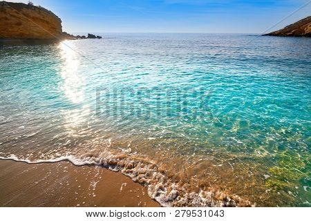 Campello of Alicante Cala Coveta Fuma beach in Spain at Costa Blanca