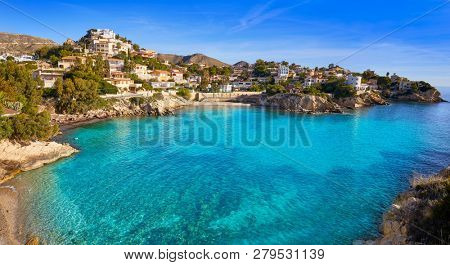 Campello of Alicante Cala Coveta Fuma beach in Spain at Costa Blanca