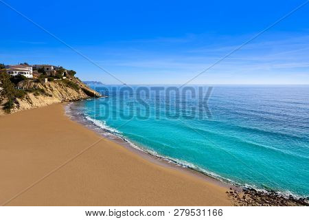 Campello of Alicante Cala Lanuza beach in Spain at Costa Blanca