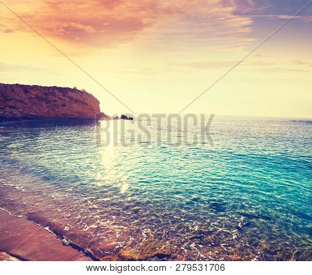 Campello of Alicante Cala Coveta Fuma beach in Spain at Costa Blanca