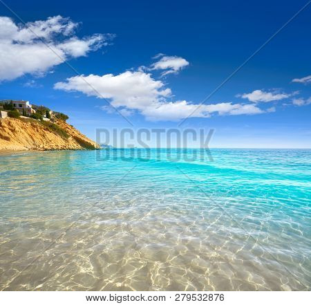 Campello of Alicante Cala Lanuza beach in Spain at Costa Blanca