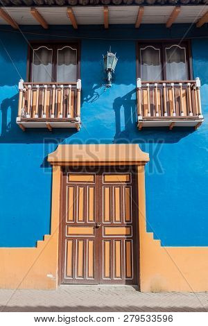 Colorful Colonial House In Lourdes Lane In Loja, Ecuador