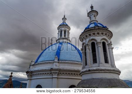 Cupola Of New Cathedral Catedral De La Inmaculada Concepcion , Cuenca, Ecuador
