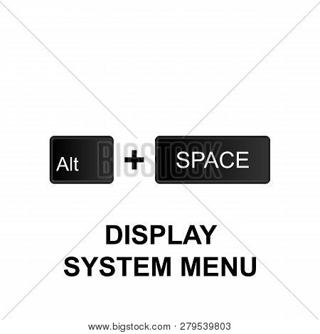 Keyboard Shortcuts, Display System Menu Icon. Can Be Used For Web, Logo, Mobile App, Ui, Ux