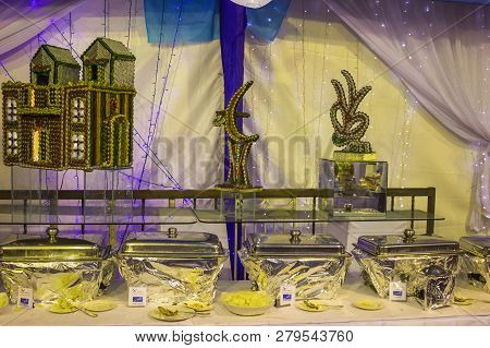 Sharm El Sheikh, Egypt - December 31, 2018: The Food In The Buffet Restaurant At Xperience Sea Breez