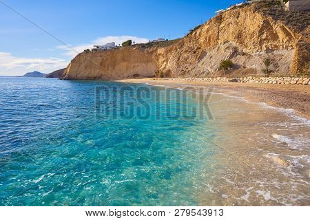 Bol Nou also Bon nou beach in Villajoyosa of Alicante also VilaJoiosa of spain Costa Blanca