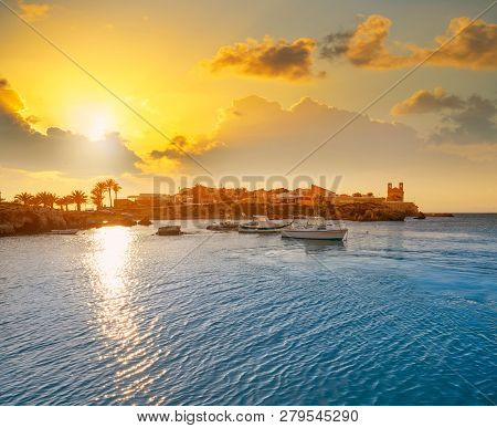 Nova Tabarca island port in Alicante of Spain