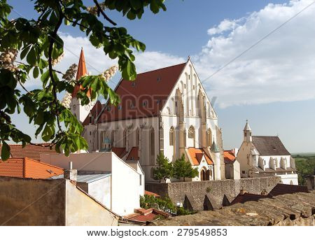 Gothic Church Of St. Nicholas In Czech Kostel Svateho Mikulase, Znojmo, South Moravia, Czech Republi