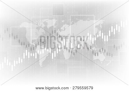 Stock Market And Exchange.financial Data Chart. Chart Analytics Economic Concept. Business Concept R