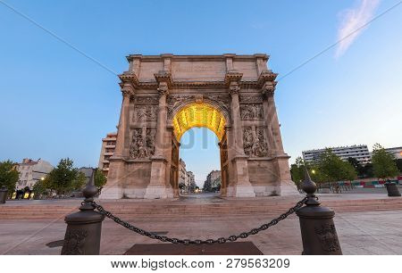 Porte Royale - Triumphal Arch In Marseille, France. Constructed In 1784 - 1839