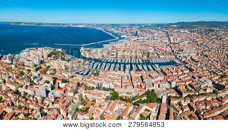 Old Port In Marseille. Marseille Is The Second Largest City Of France.
