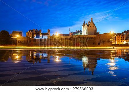 Castle Of The Dukes Of Brittany Or Chateau Des Ducs De Bretagne Is A Castle In Nantes City In France