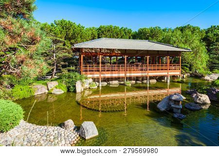 Japanese Garden Or Jardin Japonais Is A Municipal Public Park In Monte Carlo In Monaco