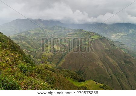 Cloud Forest Mountains Near Kuelap Archeological Site, Northern Peru.