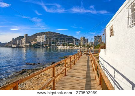 Albufereta beach of Alicante in Costa Blanca of Spain