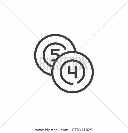 Billiard Balls Line Icon. Linear Style Sign For Mobile Concept And Web Design. Pool Billiard Balls O