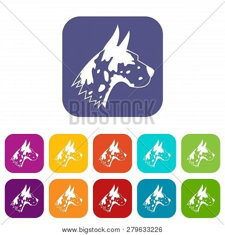 Great Dane Dog Icons Image & Photo (Free Trial) | Bigstock