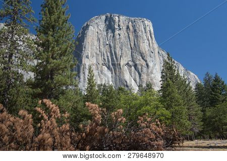 Typical View Of The Yosemite National Park - El Capitan, Tunnel View, Bridalveil Fall, Half Done