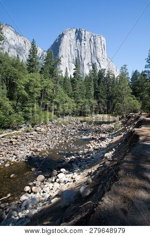 Typical View Of The Yosemite National Park - El Capitan, Tunnel View, Bridalveil Fall, Half Done