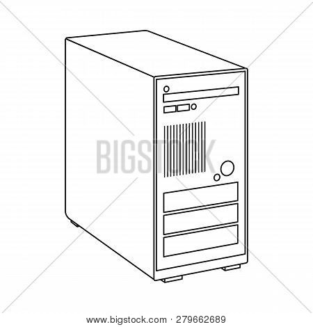 Vector Illustration Of Laptop And Device Sign. Set Of Laptop And Server Stock Symbol For Web.