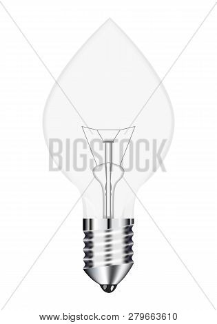 Vector Image, Drawing Electric Lamp Filament With Transparent Background